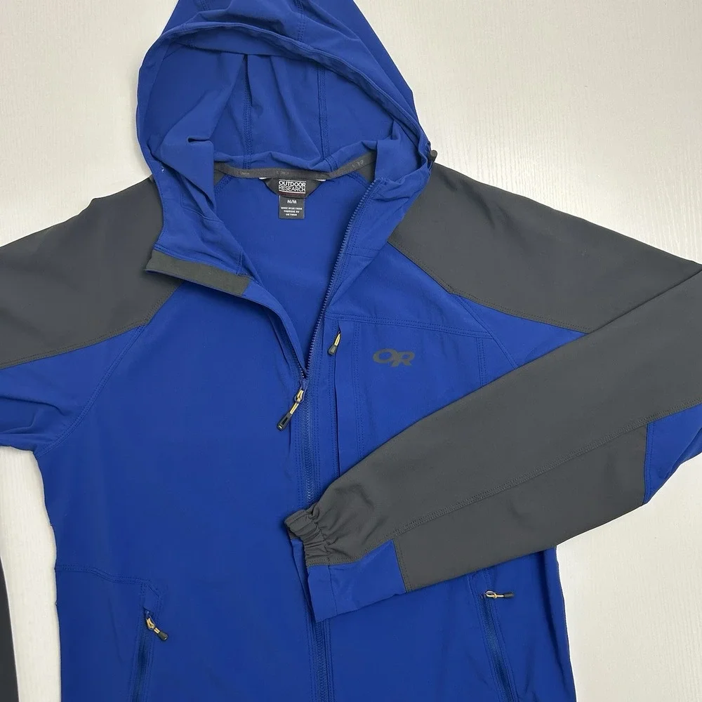 Outdoor Research Men's Ferrosi Hooded Softshell Jacket M Lightweight Blue 269171